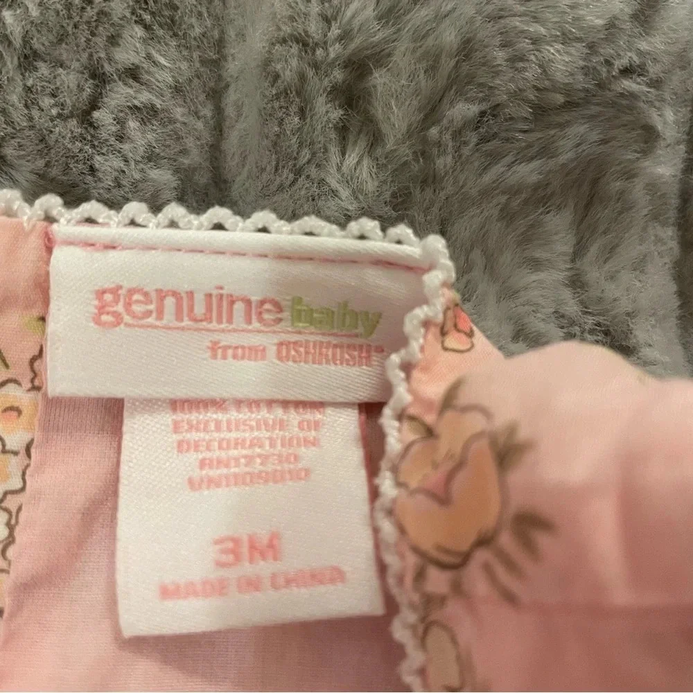 3 Months Genuine Baby by Osh Kosh Pink Floral Dress with Bloomers.